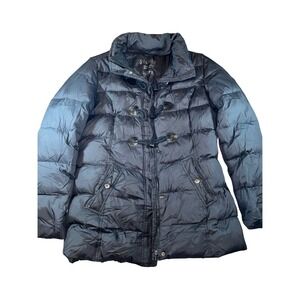 S Oliver Black Goose Down Puffer Coat Toggle Closure Down Jacket Women's Size 10